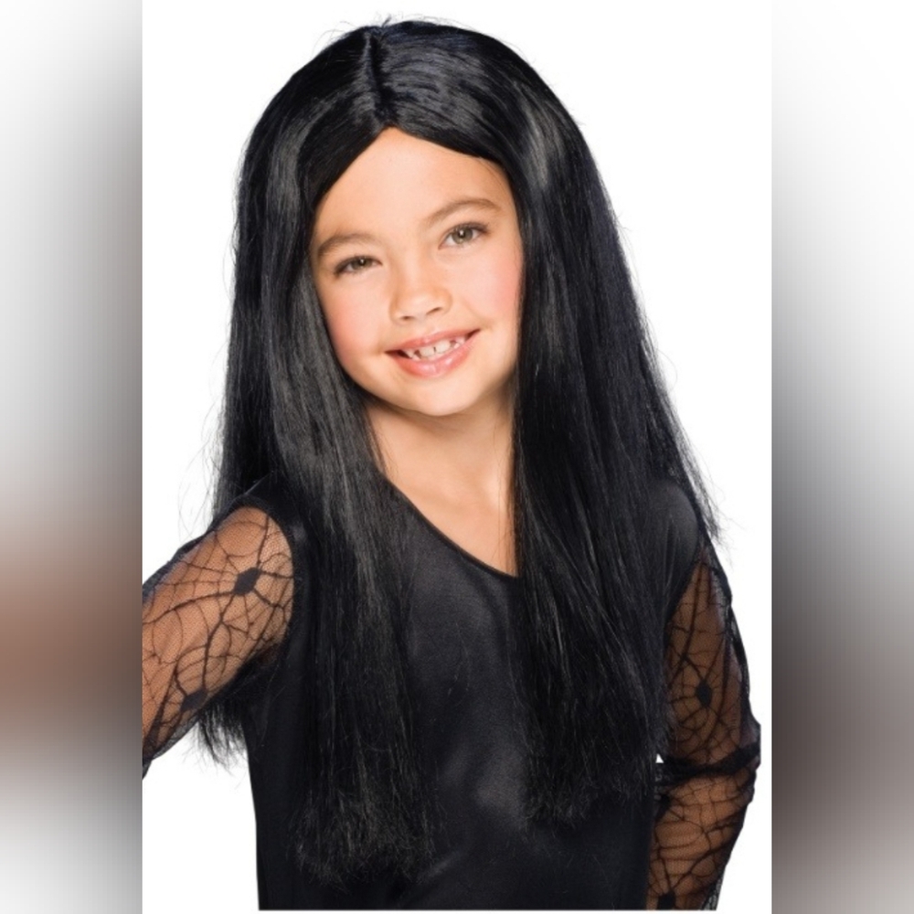 Halloween Black Witch Wig for kids